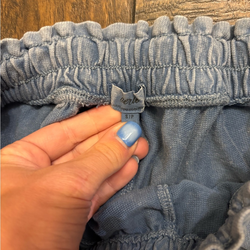 Aerie Light Blue Drawstring barrel pant - Picture 2 of 2